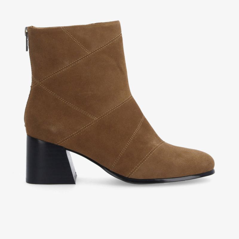 SKARA PATCH BOOTS W - COW SUEDE - BROWN